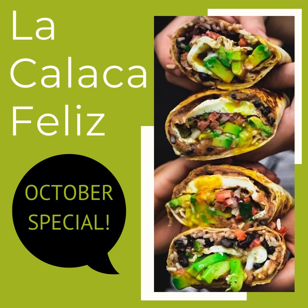 🌯 Brunch will now be offered on Saturday and Sundays from 12-3pm <a href="/lacalacafeliz/">La Calaca Feliz</a> 🎉