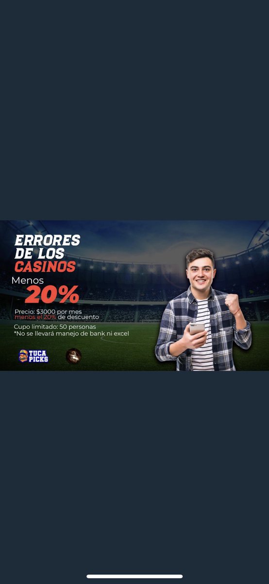 picks_goat's tweet image. 🚨SOLO 1 LUGAR DISPONIBLE CON LA PROMO DE 20%🚨

La estamos rompiendo con las lineas equivocadas en varios casinos.

Les dejo algunos ejemplos en las imágenes de errores del mes.

INFO DM

🔥Rifaremos un lugar para un mes @ElTucaPicks y su servidor entre los RTS de este tweet🔥