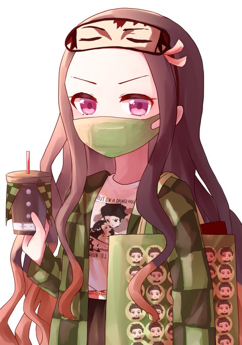 えるめんとさんがTwitterに投稿した竈門禰豆子(鬼滅の刃)のイラスト。