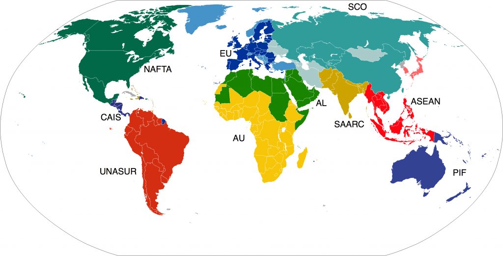 Because when it becomes obvious how hard and expensive it is to be outside a bloc - and believe me, Leavers, it WILL become obvious - we'll certainly have to try to join one again.But which one?Well, let's look at that map again. Notice something?