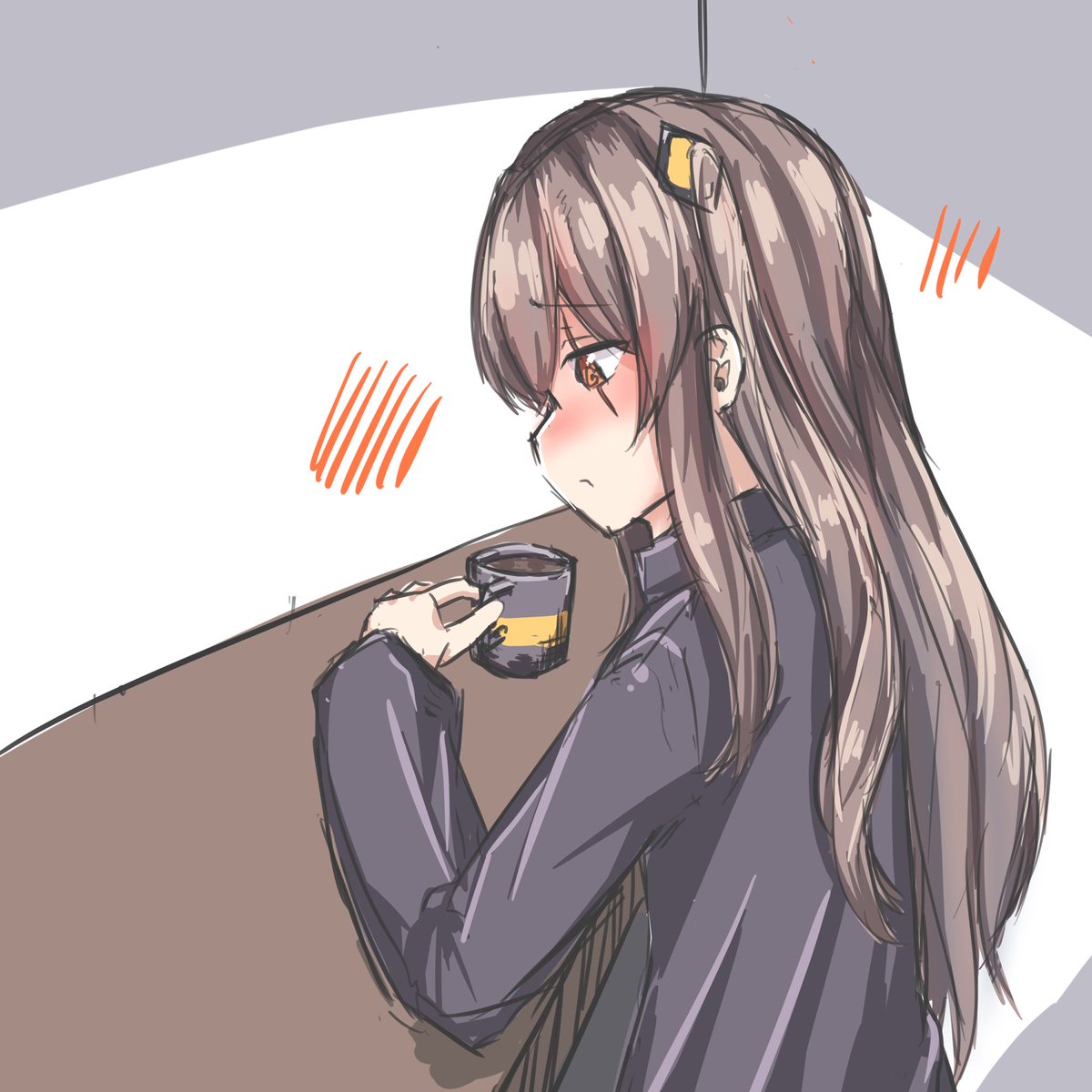 カフェで横に座ってきた娘を見つめてみた
#ump45
#ドルフロ 