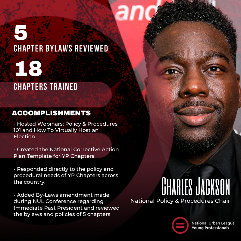 NULYP's tweet photo. 👏🏾👏🏼👏🏿 Thank you to our @nulyp National Policy & Procedures Chair Charles Jackson for your leadership and service. We appreciate you and look forward to another amazing year! #fortheloveofYP #YPleads #bethemovement #nulyp #leadership https://t.co/QrUDNRDyLB
