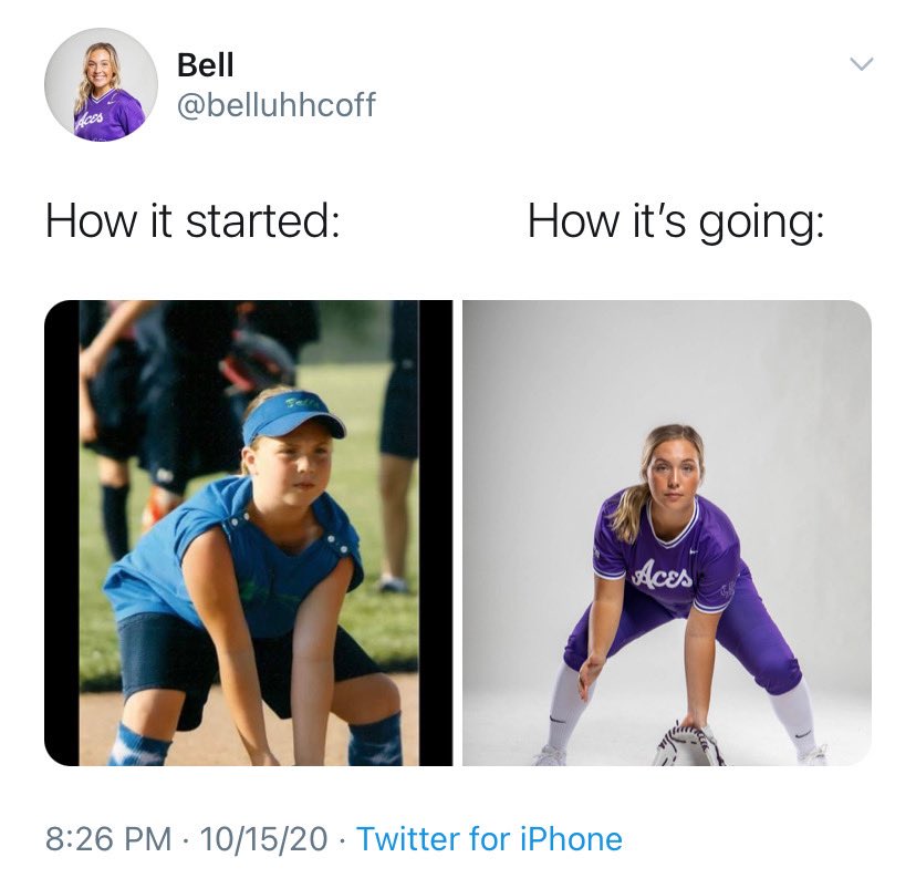 UEAthletics_SB's tweet photo. How it started vs How it’s going #ForTheAces #Rakeville https://t.co/9lTYNbgf2g