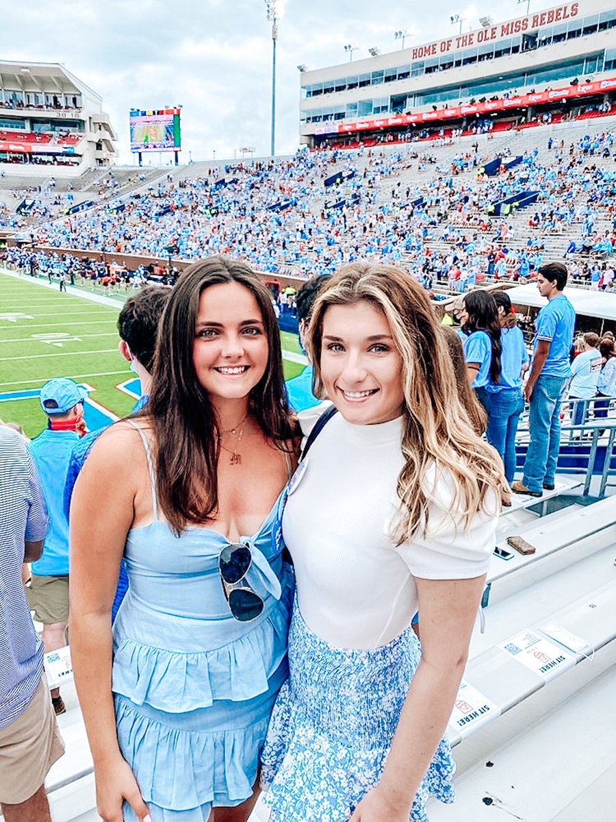 Game Day MOOD!!! Cheering on our Rebs is our favorite thing to do! See u soon Arkansas! #BeTheFirst #OleMissADPi💎💙🏈