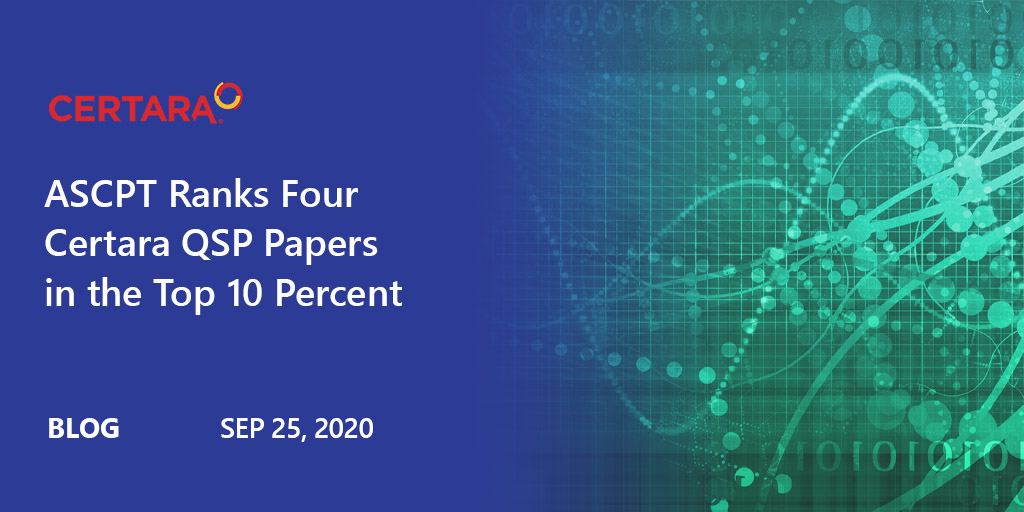 Certara's tweet photo. [#Blog] Check out the highlights from four papers co-authored by Certara #QSP that were included in #ASCPT’s top 10% of scientific papers! Read now: https://t.co/S79MXnr1uL

#QuantitativeSystems #Pharmacology #PharmaResearch https://t.co/03CKybMHde