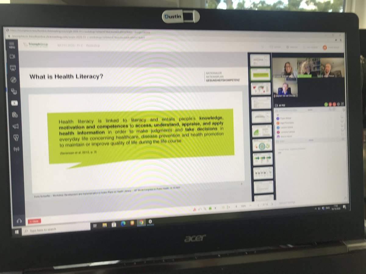 k_srensen's tweet photo. Great to discuss the development of Health Literacy action plans at the #WPHC. Germany, Belgium and Portugal are among the frontrunners. Hopefully more will follow #healthliteracy #IHLA @HL_Europe_net https://t.co/eBhX4FbCJf