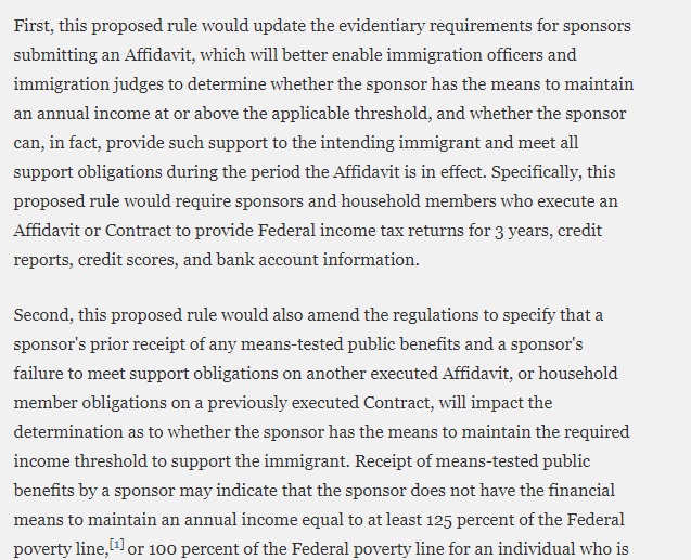 NEXT UP: DHS in YET ANOTHER RULE, with only 30 days of public notice, also wants to make it much harder to SPONSOR an immigrant coming to the United States