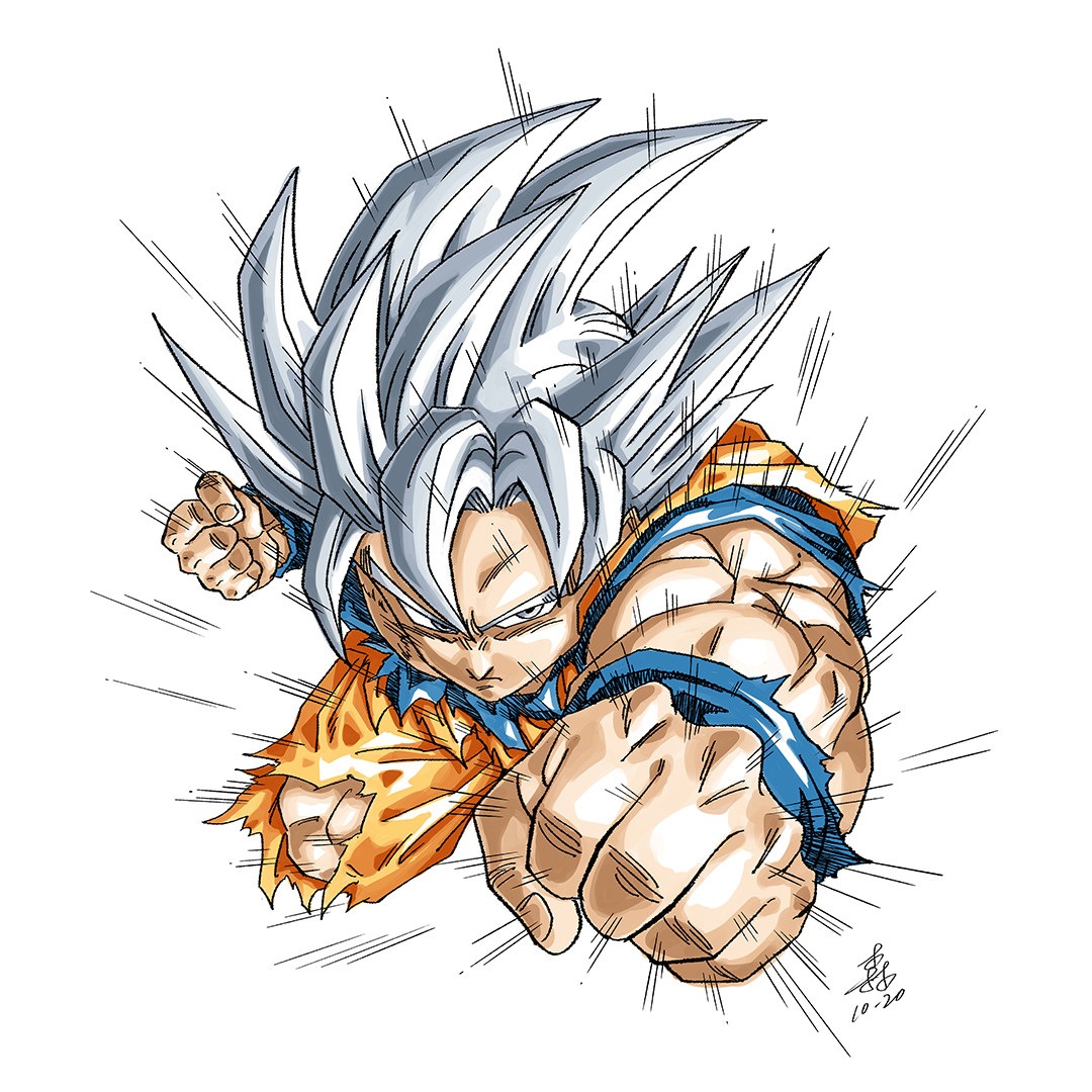 ドラゴンボール「身勝手の極意 孫悟空 --- 其之二
#ドラゴンボール #ドラゴンボール超 
#」|森のイラスト