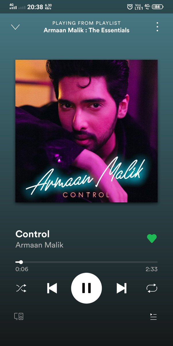 1 Control Most special song of 2020  @ArmaanMalik22 Super proud of you boi  #ArmaanMalikTheEssentials