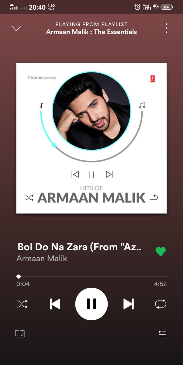 2Bol do na zara dil jo hai chipa m kisi se kahungi nhiWell kahungi to tab jab koi bolega  @ArmaanMalik22 Ki awaaz jaadu h  #ArmaanMalikTheEssentials