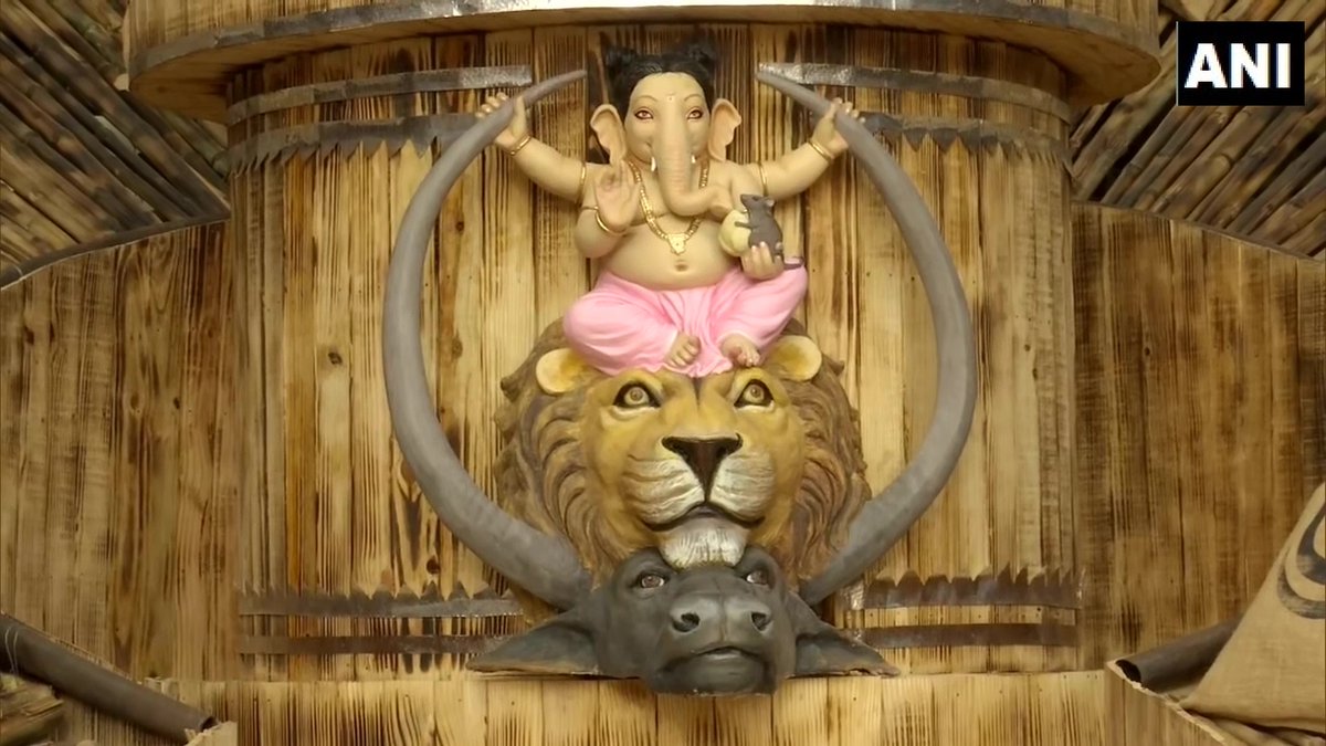 ANI's tweet photo. West Bengal: Kolkata Puja pandal replaces traditional Durga idol with woman carrying a child

"The idea came during lock-down when I saw the plight of migrant workers. A woman walking from such afar sans aid with 4 children is something I consider worth deifying," says the artist https://t.co/UVrve59UQ4