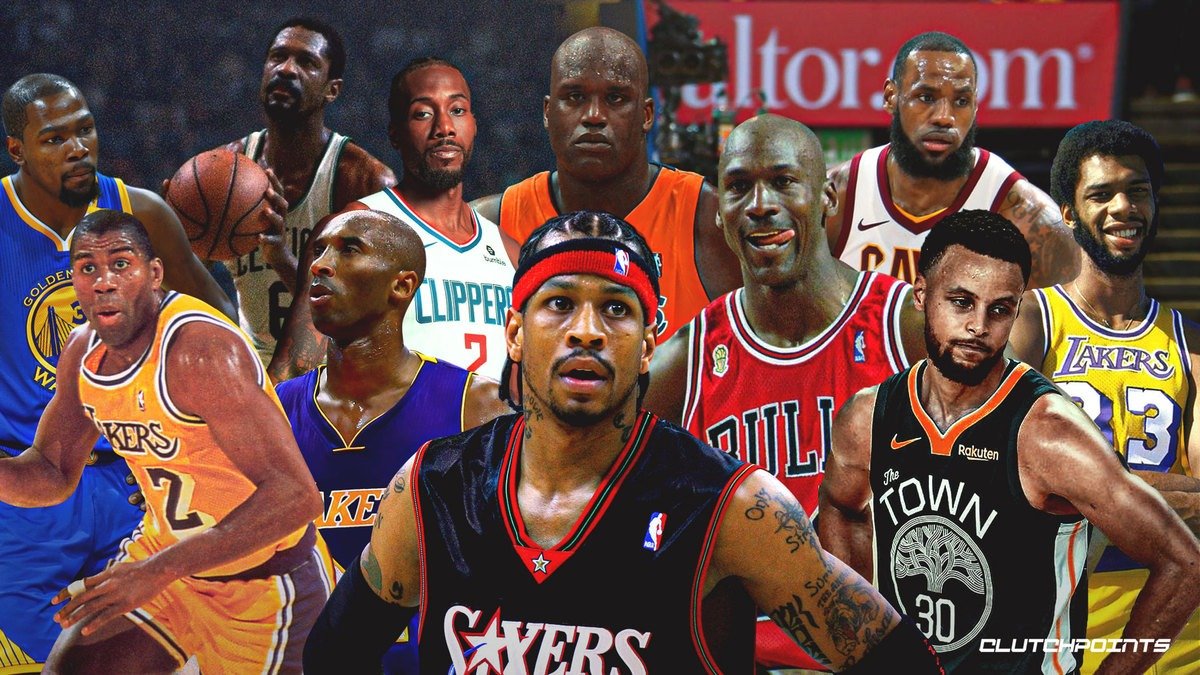 BSOLZ_'s tweet image. Everyone in their prime
Current NBA rules
No duplicates
Put any player in any position

Build the greatest squad of all time