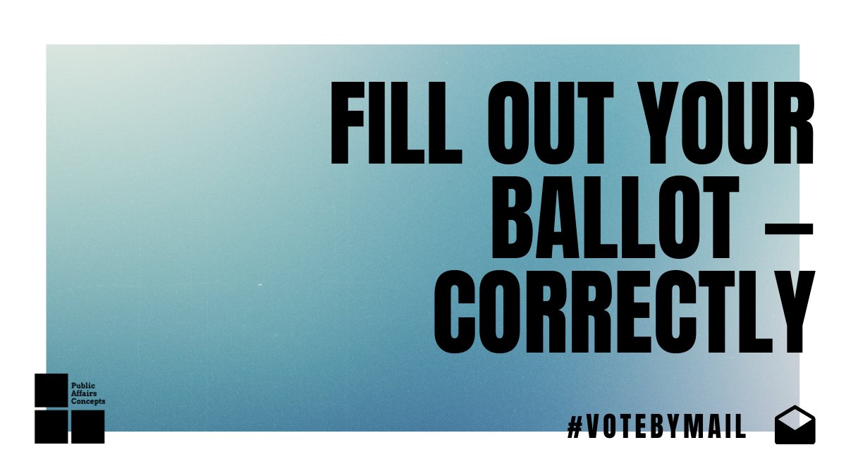 PublicAConcepts's tweet image. Take the extra minute to read the instructions before filling in your ballot. 

And then take time to learn where candidates running for office in your community stand on the issues. 

Visit Vote411.org, your nonpartisan guide to the 2020 election.

#VBM #VOTE411