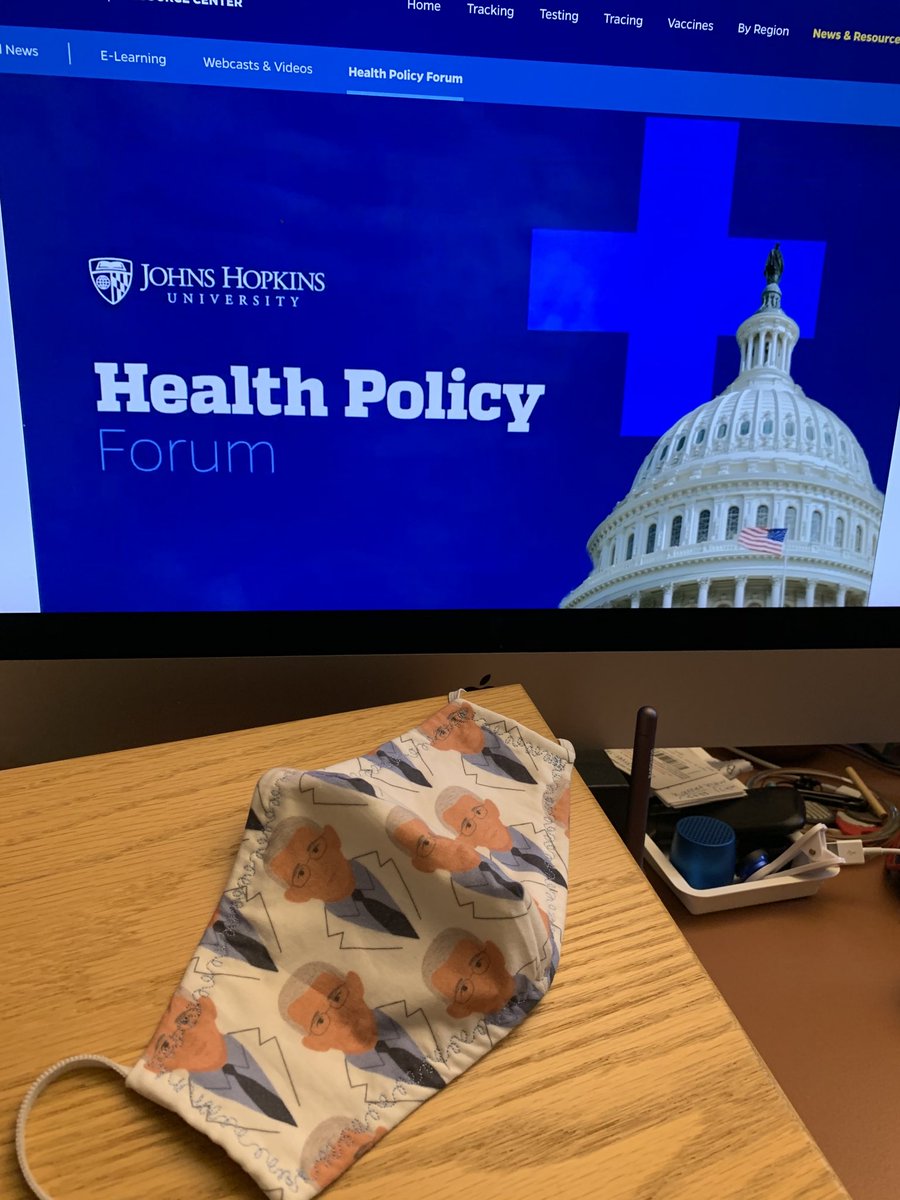 withyouDrWu's tweet photo. Ready for today’s @JohnsHopkinsSPH #healthpolicyforum feat Dr Tony Fauci #maskup #dressedforwork https://t.co/WpeUPH8OMB
