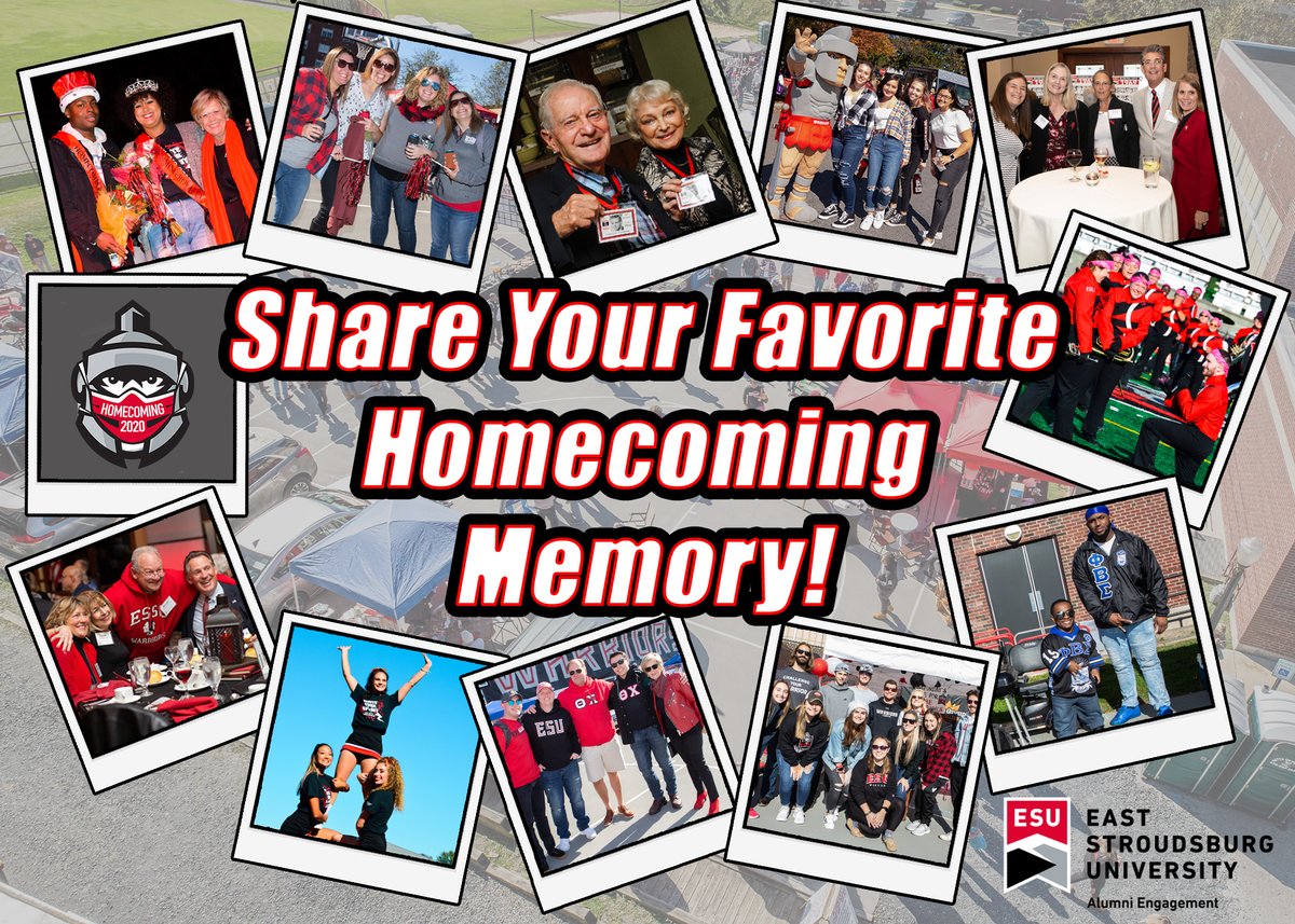 WarriorAlumni's tweet photo. ESU All Alumni Virtual Homecoming 2020 had officially begun! Share your favorite Homecoming memory with either a picture or a story in the comments below or us the #ESUHomecoming2020 and #WarriorsGoVirtual. Visit https://t.co/hG8N9IGxHh to gain access to our virtual events https://t.co/FVyqVu0zsH