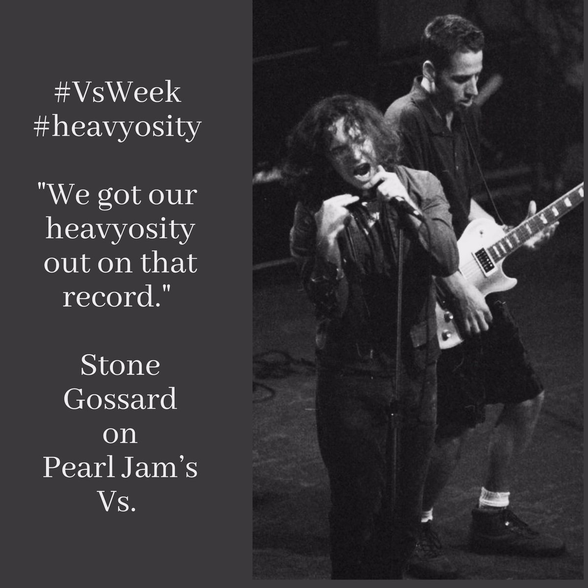 JeffAmentsArmy's tweet photo. #TakeTwo
#VsWeek #heavyosity
"We got our heavyosity out on that record."
@SGossard on @PearlJam’s Vs. https://t.co/nIHe86NltV