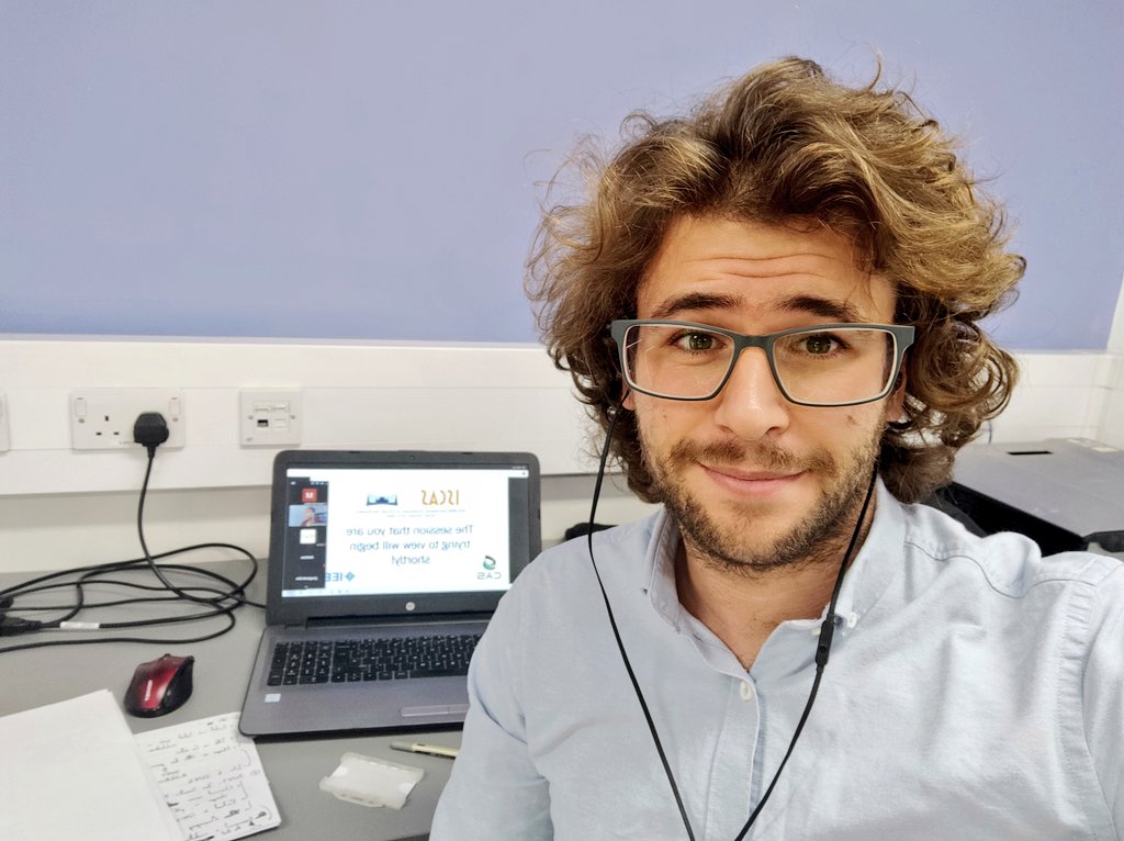 MiguelCach91's tweet photo. First time chairing a session (remotely) and presenting some cool ISFET science at @IEEEISCAS ! Is it ok to be nervous, even if it is not in-person?
#ISCASSelfie https://t.co/HR9tWHPvWZ