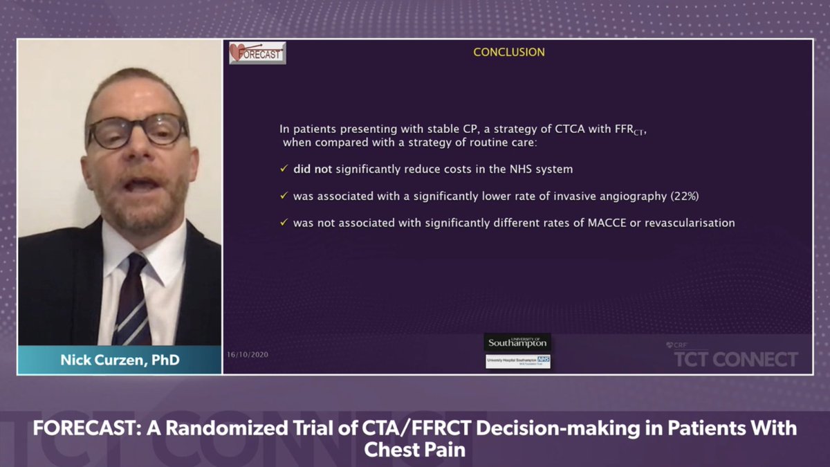 Professor Vijay Kunadian (@vijaykunadian) on Twitter photo In the UK, cost effectiveness of any treatment is key as stipulated by NICE <a href="/NHSEngland/">NHS England</a>
#FORECAST suggests CTCA/FFRCT is not cost effective nor effective in patients in stable angina patients! Congratulations <a href="/ncurzen/">curzen </a>💐#TCTConnect #TCT2020 <a href="/TCTConference/">TCT Conference</a> In the UK, cost effectiveness of any treatment is key as stipulated by NICE <a href="/NHSEngland/">NHS England</a>
#FORECAST suggests CTCA/FFRCT is not cost effective nor effective in patients in stable angina patients! Congratulations <a href="/ncurzen/">curzen </a>💐#TCTConnect #TCT2020 <a href="/TCTConference/">TCT Conference</a>