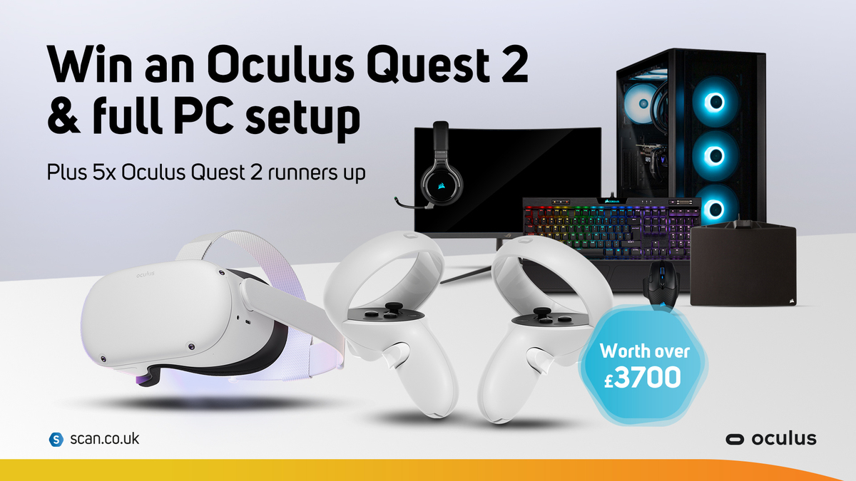 #WIN an @oculus Quest 2 VR headset & 3XS PC worth over £3700 in the @ScanComputers monthly #Competition! Enter here --> bit.ly/3hKdhsd Sponsored by Oculus Entry is completely free and open to Europe #giveaway #LoveScan #OculusQuest2 #VR