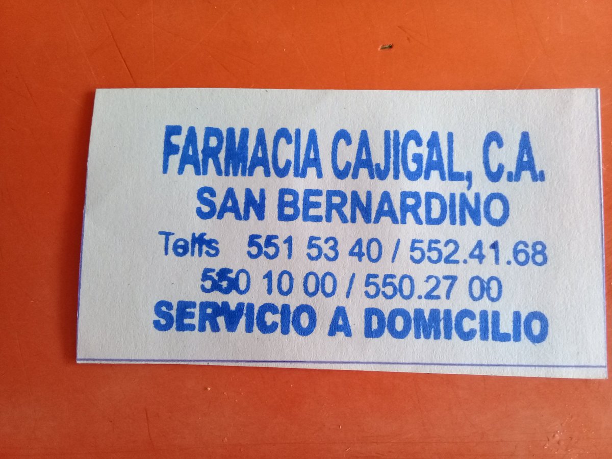 Acá en Caracas, en #SanBernardino se ubica esta farmacia. En muchos casos consigues medicamentos que en otros lados no hay y a veces a precios por debajo de otras.  Comparte está información para que le llegue a alguien que la necesita
<a href="/alexagomez2000/">@AlexaGómez2000</a> <a href="/observador6969/">TE OBSERVO</a> <a href="/MONGOGOAZUL/">EDu ARdo No Vive en Islandia</a>