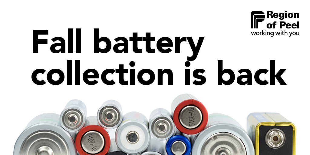 regionofpeel's tweet photo. Curbside battery collection begins next week. Along with single use, rechargeable batteries are NOW accepted. 🔋 Find your pickup day:  https://t.co/u5I3pb2yos https://t.co/sewAIWIYJc