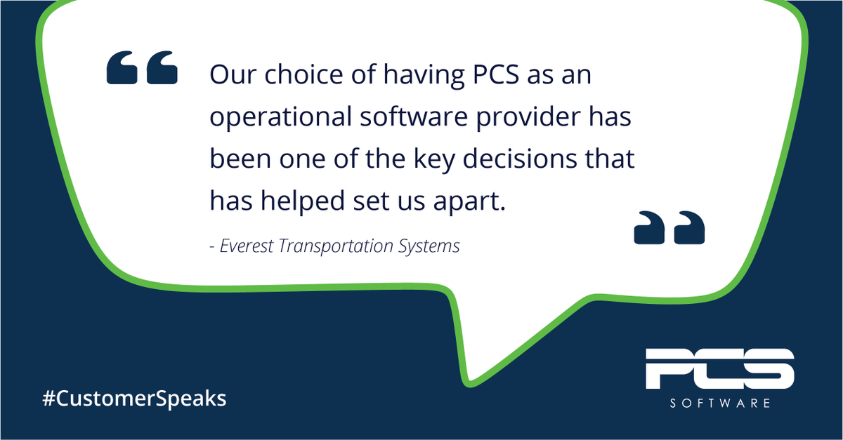 PCSsoftware's tweet image. #CustomerSpeaks #TruckingTechnology See what our customers have to say about PCS Software and learn more here: bit.ly/3jj9Z0V #PCSsoftware #TMSexpress