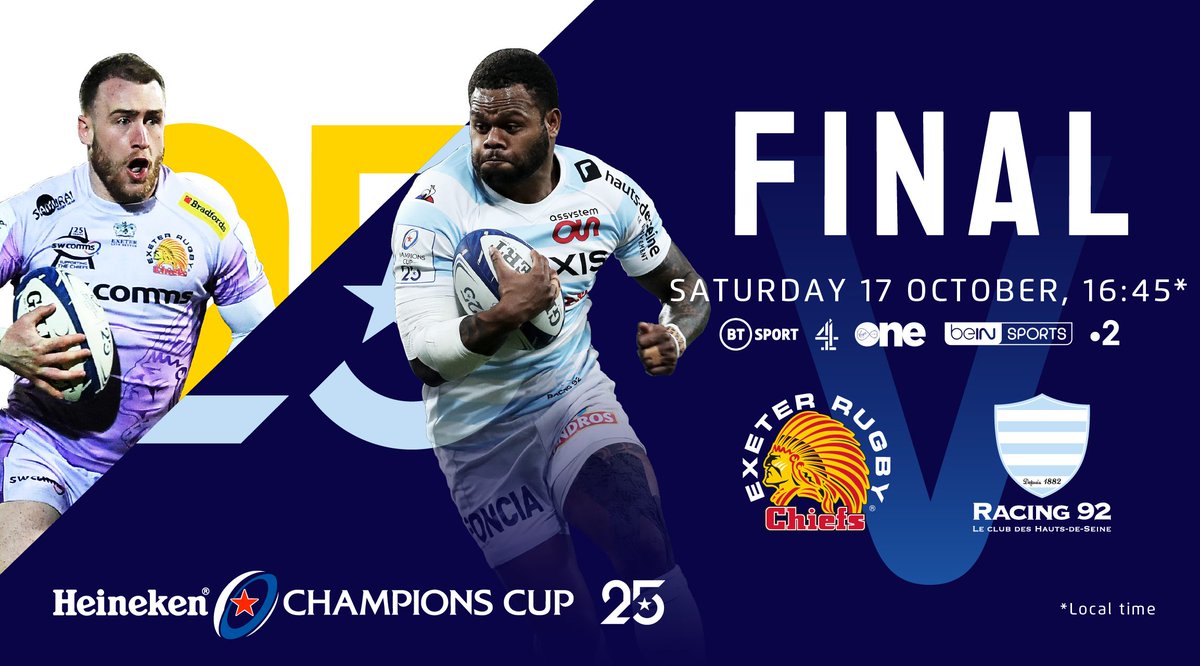 Champions Cup final:Exeter Chiefs v Racing 92 live Online
Click Here:https://t.co/cakbYAueXx
Click Here:https://t.co/cakbYAueXx https://t.co/I1PF8dHPzw