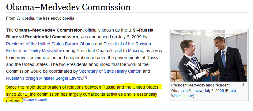 I mean, the learning never ends around here. https://en.wikipedia.org/wiki/Obama%E2%80%93Medvedev_Commission