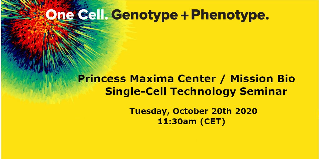 How will you use #singlecell #sequencing in your research? In this webinar hosted with the Meijerink group at Princess Maxima Center, we’ll discuss applications for singlecell #multiomics in oncology and genome editing. Register at bit.ly/379l1m9 @JulesMeijerink
