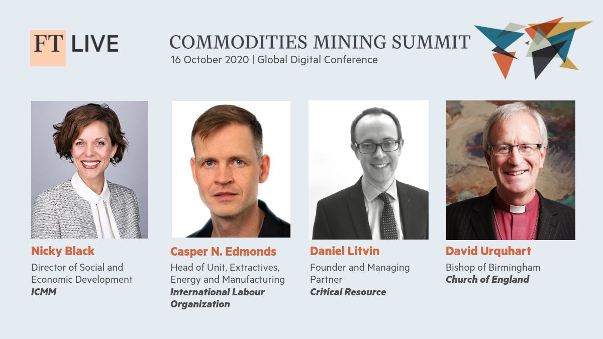 How can investors and civil society measure the social performance of miners? Listen to @ICMM_com @DrNickyBlack @ILO Casper N. Edmonds @C_Resource Daniel Litvin and @ChurchofEngland @David_Urq - Join #FTCommodities Mining Summit now.