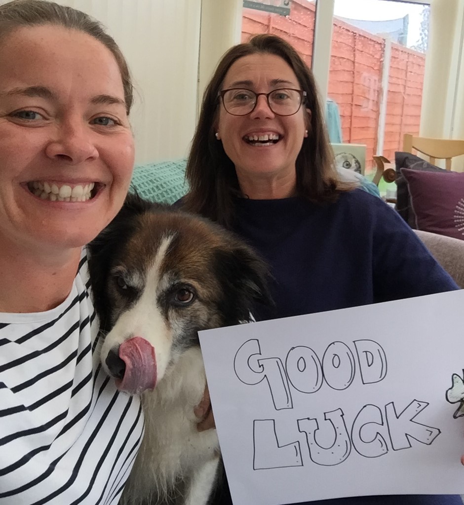 #unflatteringdogphotochallenge Trying to send a virtual GNR "good luck" message. Tongue out fail.....