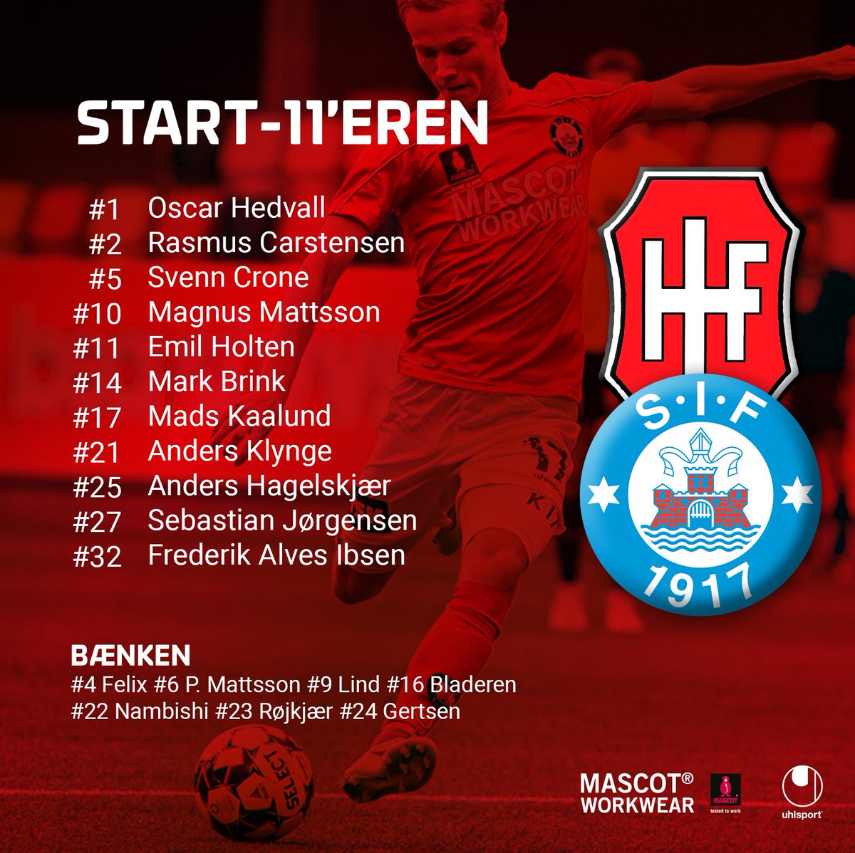 Start11 hos @SilkeborgIF til aftenens kamp mod @HvidovreIF #hifsif #1division #vierSilkeborg https://t.co/DAvWfHsIMU