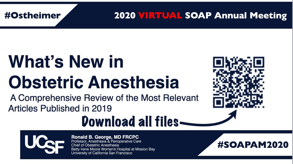 Ron_George's tweet image. What&apos;s new in #OBAnes - A comprehensive review of the most relevant articles published in 2019

#Ostheimer #SOAPAM2020 

Updated QR Code - All files, syllabus, slides &amp;amp; articles