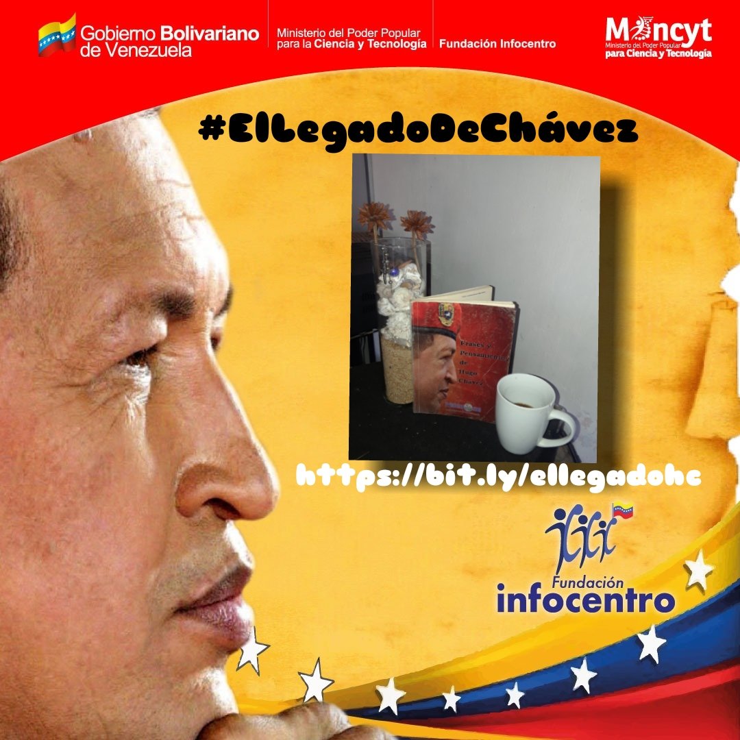 #ElLegadoDeChávez Frases y pensamientos de Hugo Chávez, un libro para leer.  Desargalo aqui bit.ly/ellegadohc  @carlot_la @InfocentroVEN @LaRosaInfoVE @LaInfoTia @88Roripaz @InfoDistrito @peggygamboa @Mincyt_VE @bolivar_infra