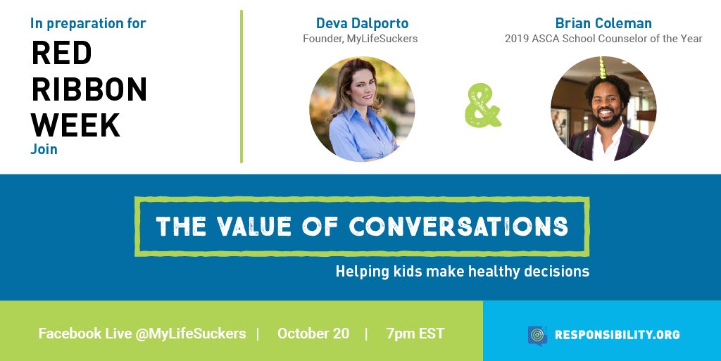 goFAAR's tweet photo. 📢Join us on TUESDAY over on Facebook! @mylifesuckers
 and 2019 School Counselor of the Year 
@MrBrianColeman will discuss ways to teach kids to manage stress and how parents can best model responsible behaviors at home in order to keep kids substance-free. https://t.co/nOjAGKcPio