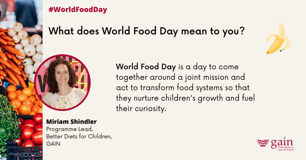 RittaShine's tweet photo. We asked our staff "What does #WorldFoodDay mean to you"?

Find out their answers! 
@miriamshindler "is a day to come together around a joint mission!" 

https://t.co/yZG2y79jZN https://t.co/MPEvyGnbuX