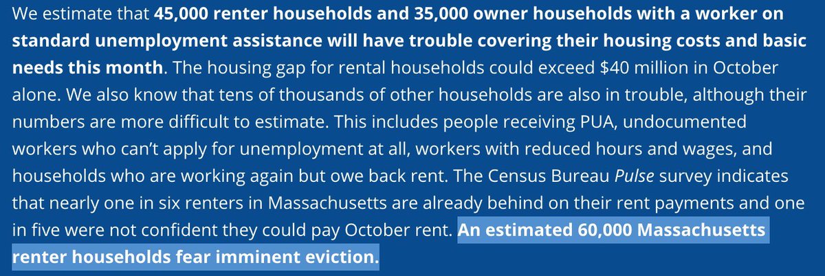 The official announcement of Gov. Baker’s so-called “Eviction Diversion Initiative” says there will be direct financial support for "up to 18,000 households." Meanwhile, a recent analysis by  @MAPCMetroBoston says an estimated "60,000 renter households fear imminent eviction."