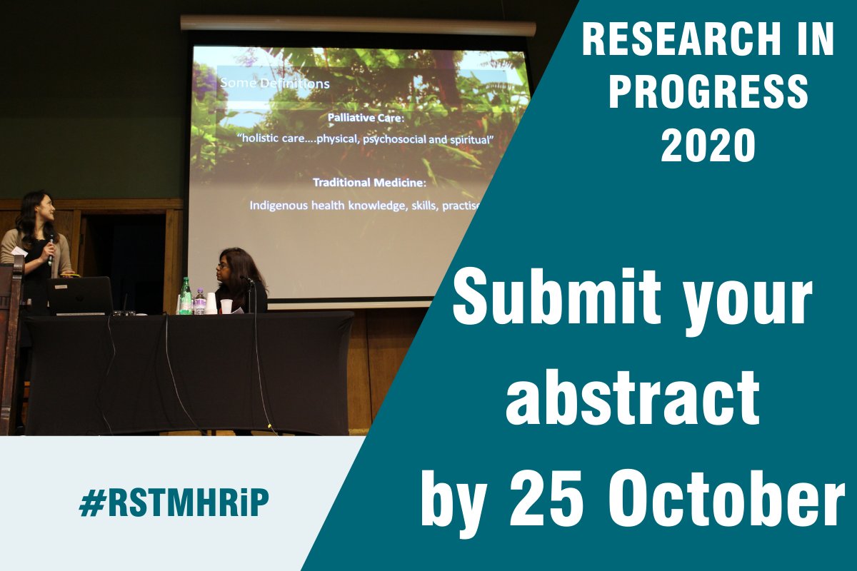 📢 After the success of #RSTMH2020 - we can't wait for our next virtual event, Research In Progress #RSTMHRiP in December! Do you have an unpublished #Research in progress? Submit your Abstract by ⌛ 25 October. 

rstmh.org/events/researc…