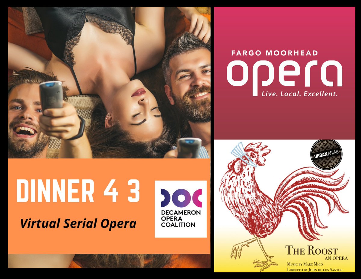 Are you hungry? Tonight we've got just what you've been craving! Our episode "Dinner 4 3" releases tonight at 7PM CST. We are joined by <a href="/UrbanArias/">UrbanArias</a>. 2 delicious operas that will fill you up! Tix at decameronoperacoaltion.org. #DOC #livelocalexcellent #opera #worldpremiere #art #film