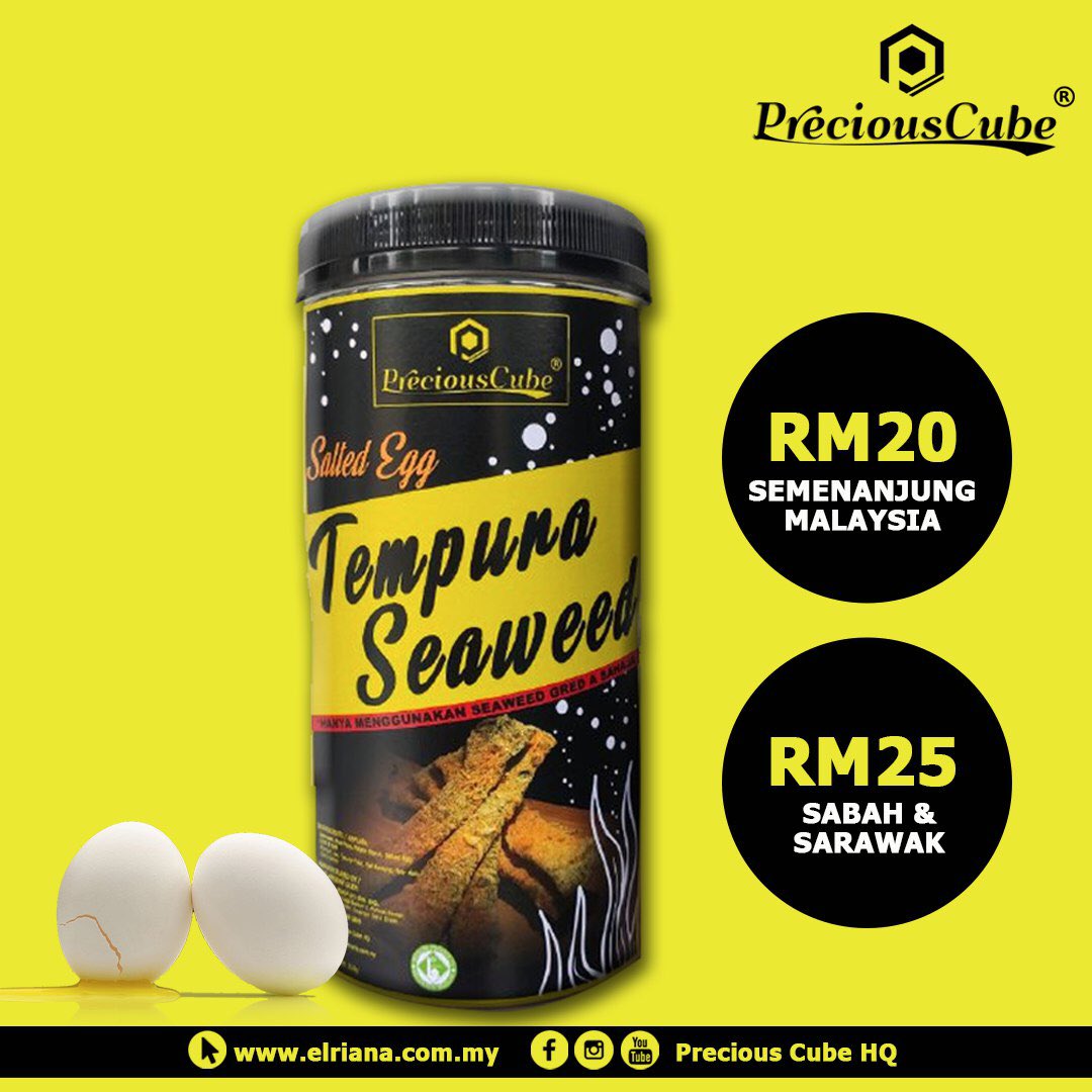 a_ruzy's tweet photo. @maszlee Hi saya ada jual Salted Egg Tempura Seaweed. Seriously sedap &amp; rangup! https://t.co/JMjLegBWMF