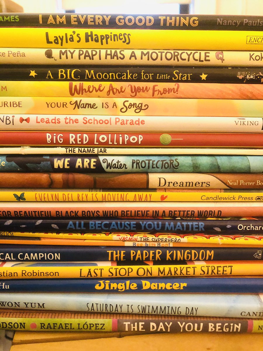 Tomorrow, at our Saturday Reunion, I’ll be talking about books off this stack! It’s not just what you but how you read, talk, and act! #ownvoices #tcrwp