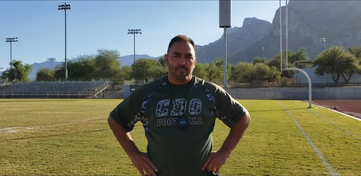 At <a href="/cdo_football/">CDO Football</a>'s practice. Coach Dustin Peace went ahead w/workout w/out helmets &amp; Dorados basically did some running. Story with interview upcoming. The word "frustrated" said numerous times re: PCHD's latest COVID-19 competition recommendations based on transmission rates.