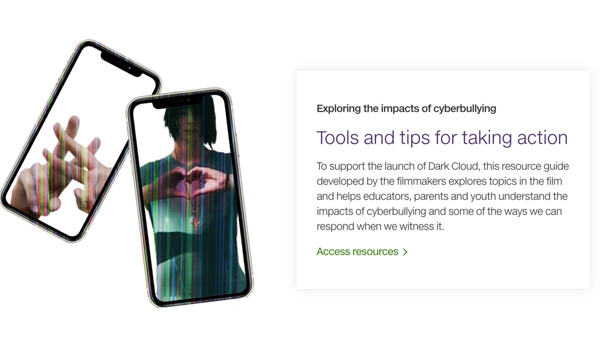 watchdarkcloud's tweet photo. Did you know the website for "Dark Cloud: The High Cost of Cyberbullying" includes a resource guide for families and teachers?
Continue the discussion after watching and learn how you can make a difference.
Like and share: https://t.co/FdJWigNZ3a
#watchdarkcloud https://t.co/bC5vgEY4Fz