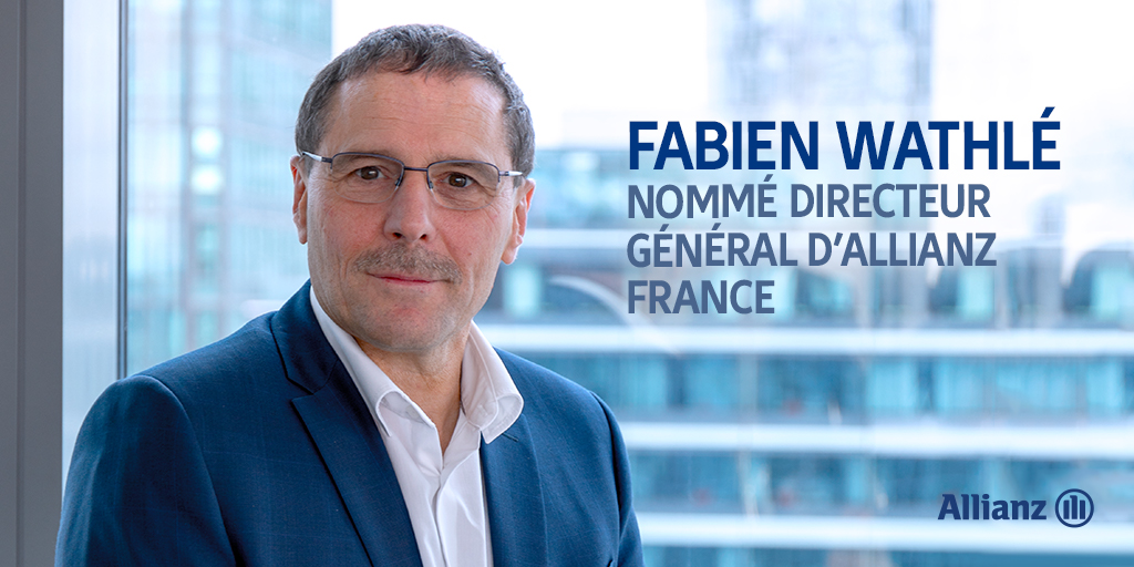 #Nomination🌟

<a href="/FabienWathle/">Fabien Wathlé</a> sera nommé Directeur Général d’<a href="/allianzfrance/">Allianz France</a>, à effet du 1er janvier 2021. Il succède à <a href="/jacquesrichier/">Jacques Richier</a>, qui à la même date, prendra les fonctions de Président non executif d’Allianz France. 

+ d'infos : bit.ly/358VNl6