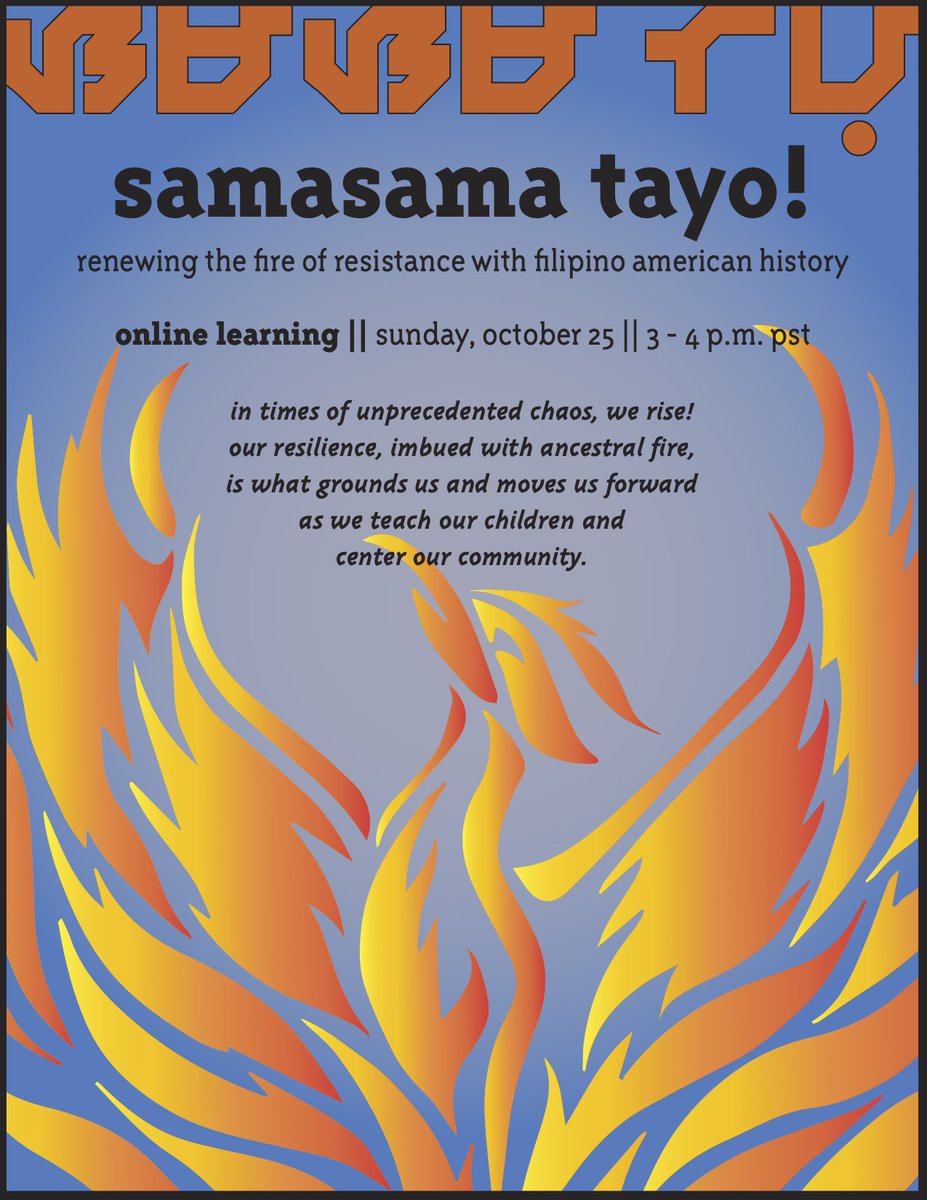 SamaSamaBayArea's tweet photo. Need some #GoodScreentime? Celebrate #FilipinoAmericanHistoryMonth & join us for #SamaSamaTayo! an #onlinelearning extension of our grades 1-8 #summercamp. #FREE registration here: https://t.co/cD3bEXRZ8X #FAHM #FamilyFun #FilipinoMartialArts #Cooking #Tagalog #languagelearning https://t.co/Pi0IKKf2Ln