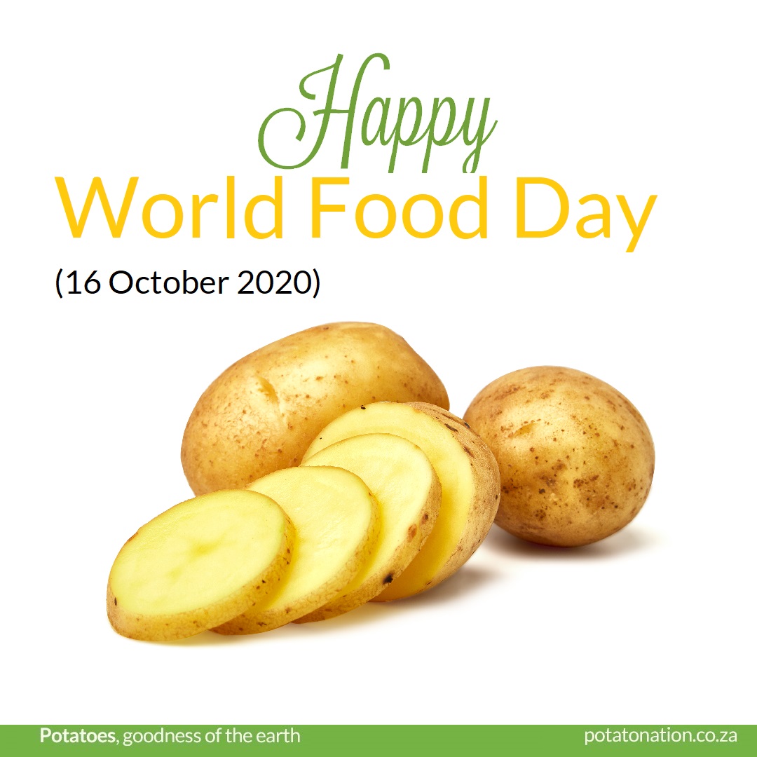 potatoes_za's tweet photo. The potato does so much to feed the world that we can't, but honour it today on World Food Day (16 October 2020).
#ForFriesSake #ClassicGoodnessUnleashed #AlwaysFresh #AlwaysInSeason #AmazambaneforLife https://t.co/zJKN09wRwy