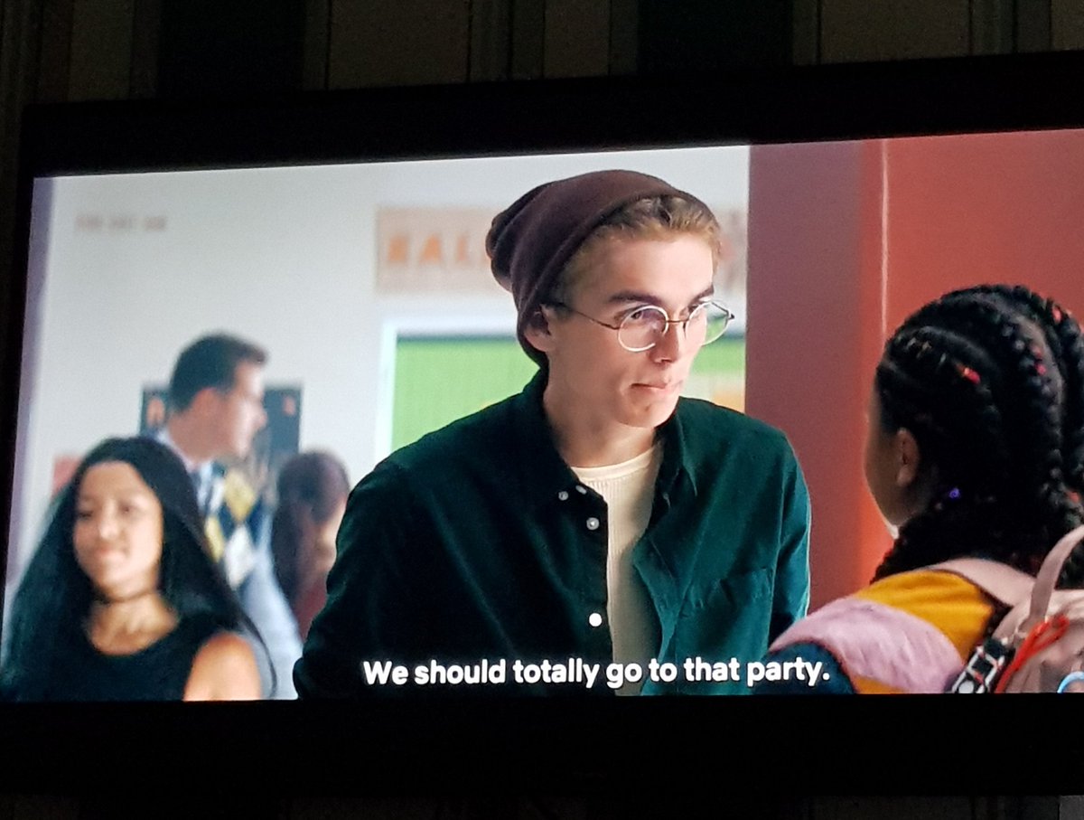 tricieur's tweet photo. Congrats to @drewisgooden on appearing in his first netflix movie I guess?? https://t.co/N7fP0LqswJ