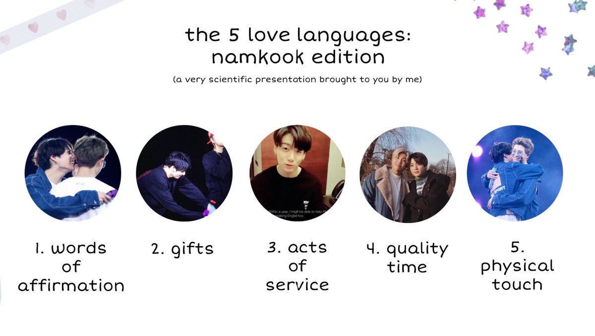[the 5 love languages: namkook edition]