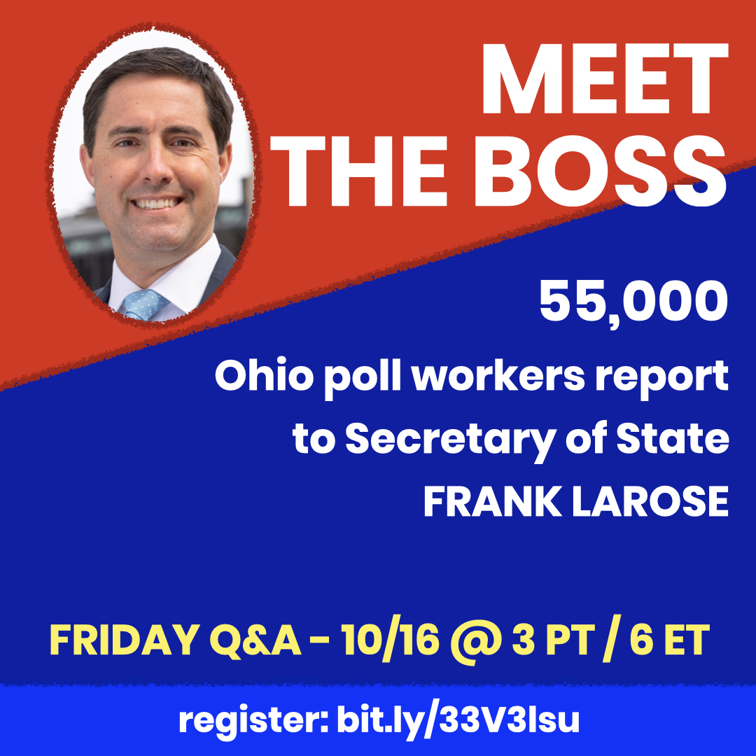 Avi Stopper (@avistopper) on Twitter photo According to <a href="/FiveThirtyEight/">FiveThirtyEight</a> Ohio is the closest presidential race. <a href="/FrankLaRose/">Frank LaRose</a> is the man in charge of the election. <a href="/pollheroproject/">The Poll Hero Project</a> will interview him today at 6 ET bit.ly/33V3lsu According to <a href="/FiveThirtyEight/">FiveThirtyEight</a> Ohio is the closest presidential race. <a href="/FrankLaRose/">Frank LaRose</a> is the man in charge of the election. <a href="/pollheroproject/">The Poll Hero Project</a> will interview him today at 6 ET bit.ly/33V3lsu