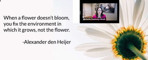 CCCOnlineEdu's tweet photo. In her keynote topic, Humanizing Online Learning,
Dr. Michelle Pacansky-Brock shares a quote from Alexander den Heijer that remains close to her heart. #cccoConnect, #ccconlineEdu https://t.co/DJ3HGnIBPi